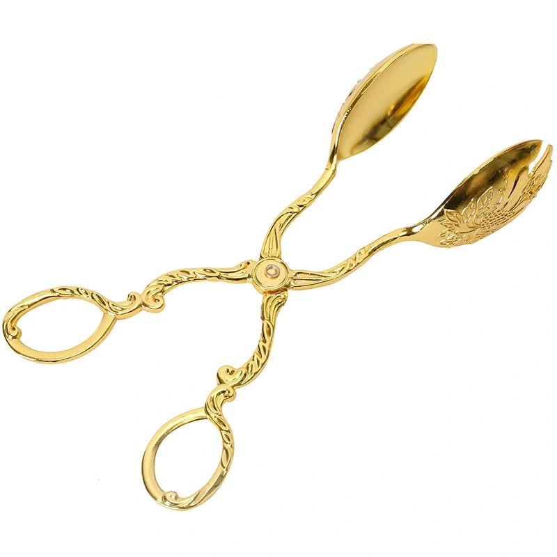 Gold Plated Spoon Clip Food Tongs Stainless Steel Kitchen Gadget Culinary Tools Dubai Turkey Middle East Arabic Kitchenware