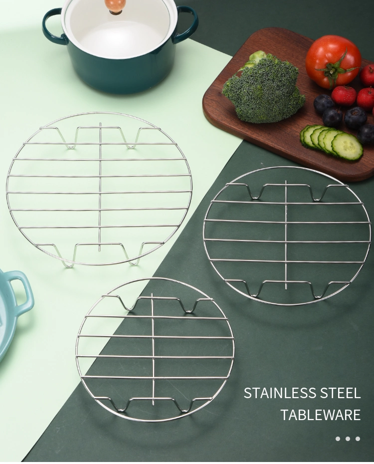 Stainless Steel Round Steamer Rack Cooling Rack for Baking and Kitchenware