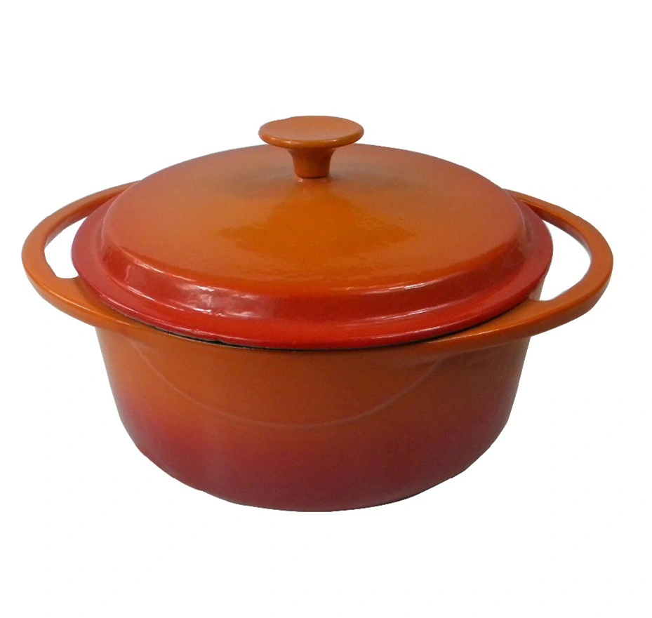 Porcelain Enamel Nonstick 4 Piece Orange Cast Iron Cookware Set