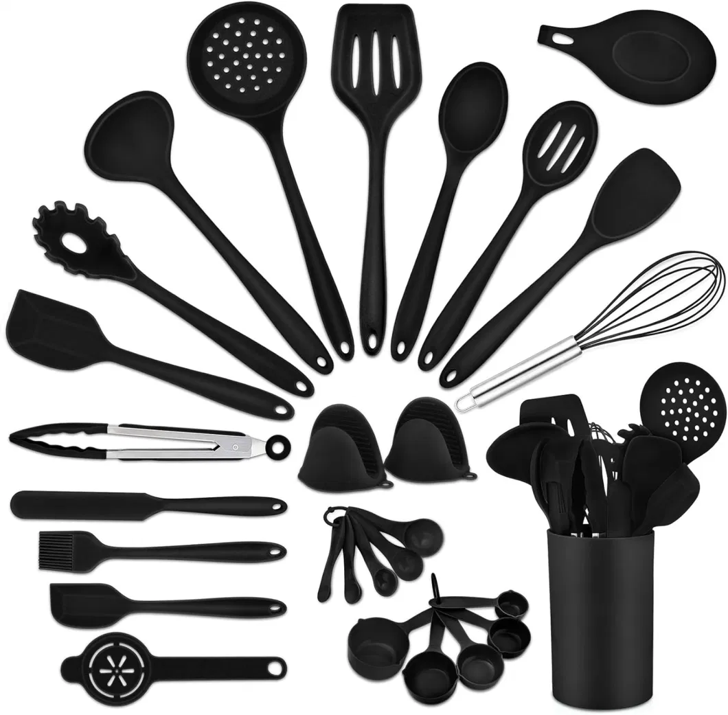 Silicone Kitchenware 19 Piece Set Nonstick Cookware