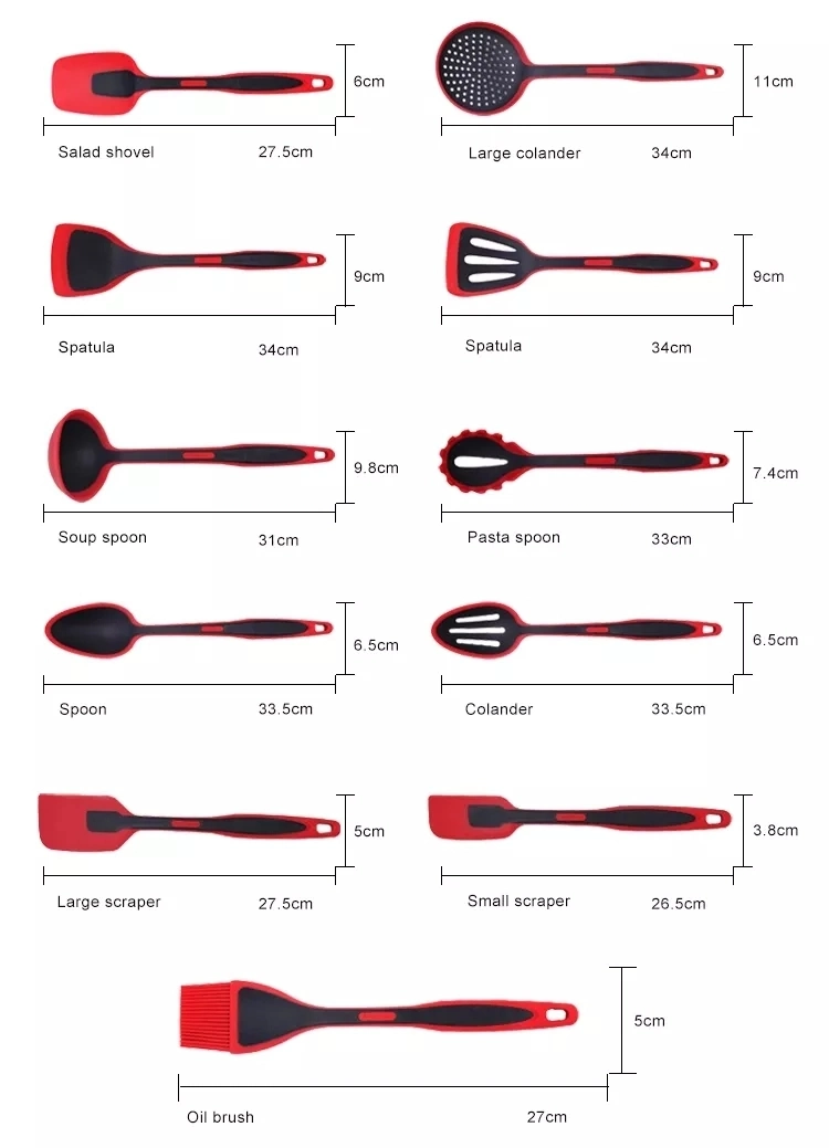 High Quality Colorful Utensils Cuisine Spatula Kitchen Accessories Set Utensil