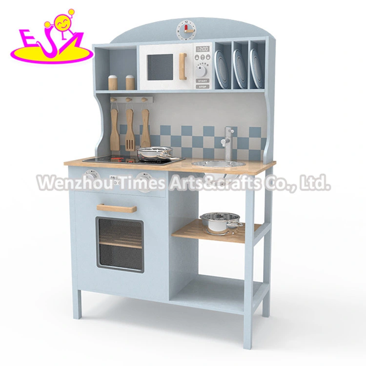 New Arrival Children Wooden Toy Kitchen Play Set with Accessories W10c545