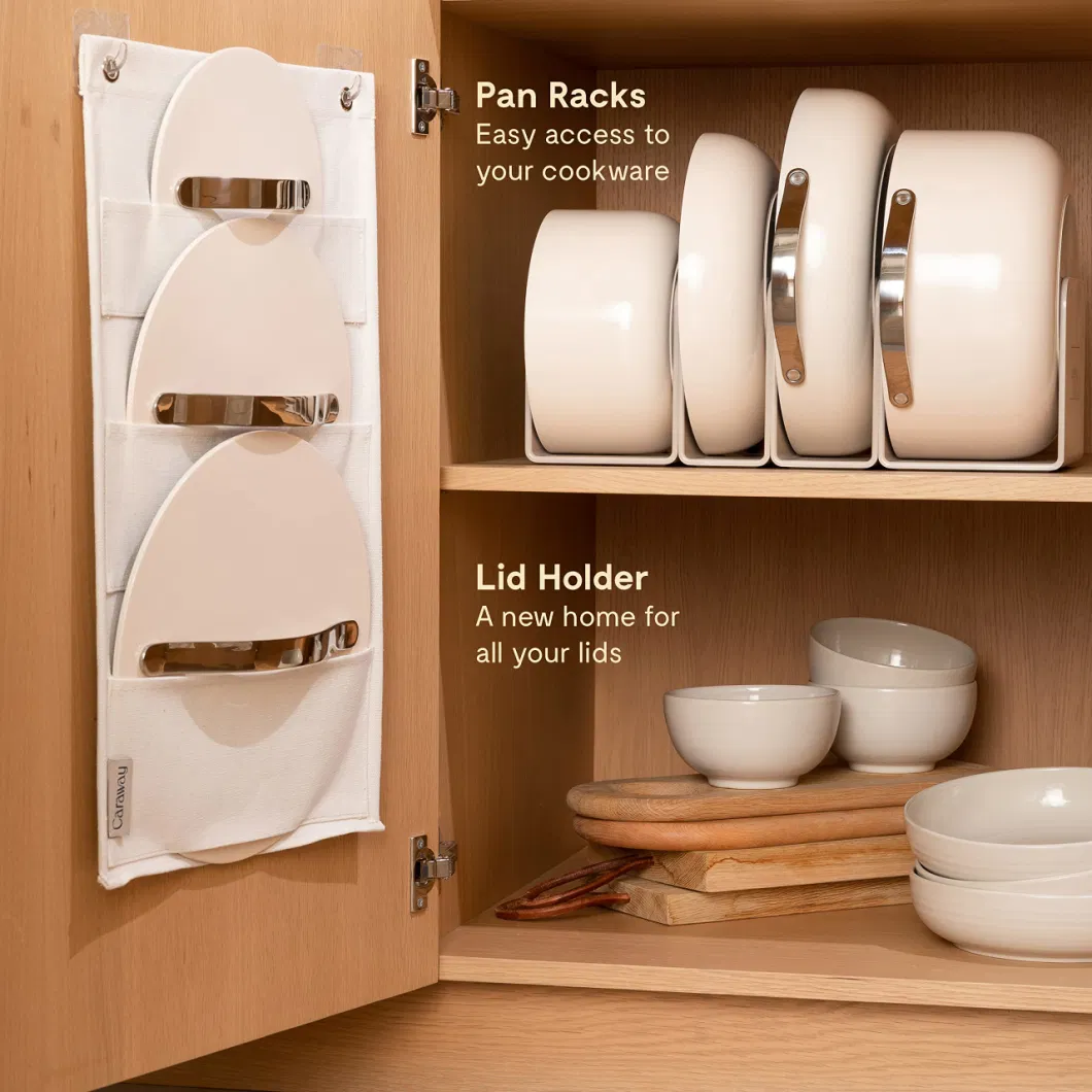 Nonstick Ceramic Cookware-Set Pots Pans Lids and Kitchen-Storage Oven-Safe All Stovetops Compatible