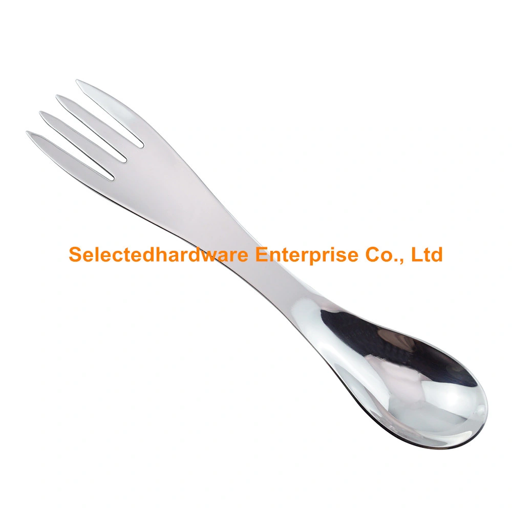 2 in 1 Fork and Spoon Combo Stainless Steel Camping Utensil