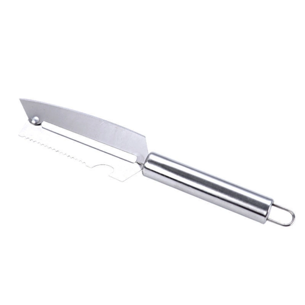 Household Vegetable Cutting Fruit Peeling Knife Scraping Fish Scale Beer Starter Kitchen Tools Kitchen Supplies Multi-Function Stainless Steel Bl23147