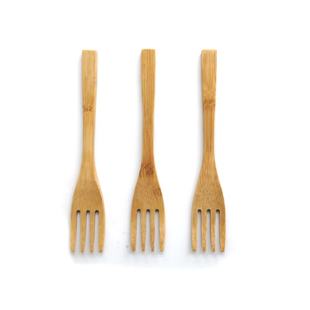 100% Natural Wooden Fork Bamboo Cutlery Set Environmental Tableware