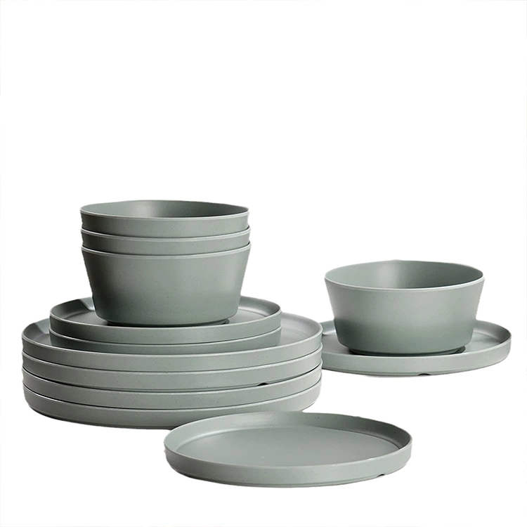 Wholesale New RPET 2024 Dinner Set Printing Plastic Plate Dinnerware Sets