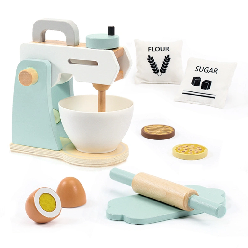 2023 New Kids Educational Pretend Play Table Game Coffee Maker Cooking Set Montessori Wooden Toy