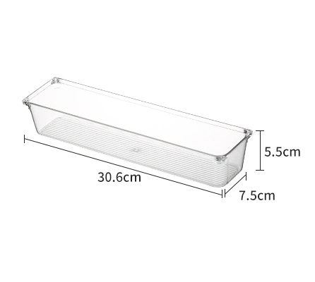 Pet Kitchen Cutlery Tableware Fork Knife Cabinet Storage Tray 5 Sizes Clear Multipurpose Drawer Organizer