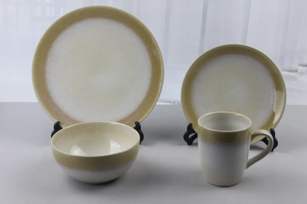 2023 Top Sale Reactive Glaze Ceramic Tableware Set for Hotel restaurant Home Daily Use Microwave Dishwasher Safe