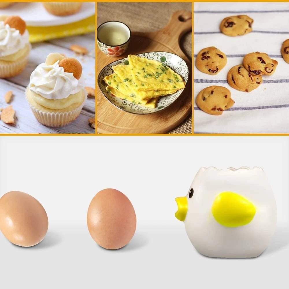 Creative Ceramic Egg Yolk White Separator Cartoon Style Baking Assistant Kitchen Tools