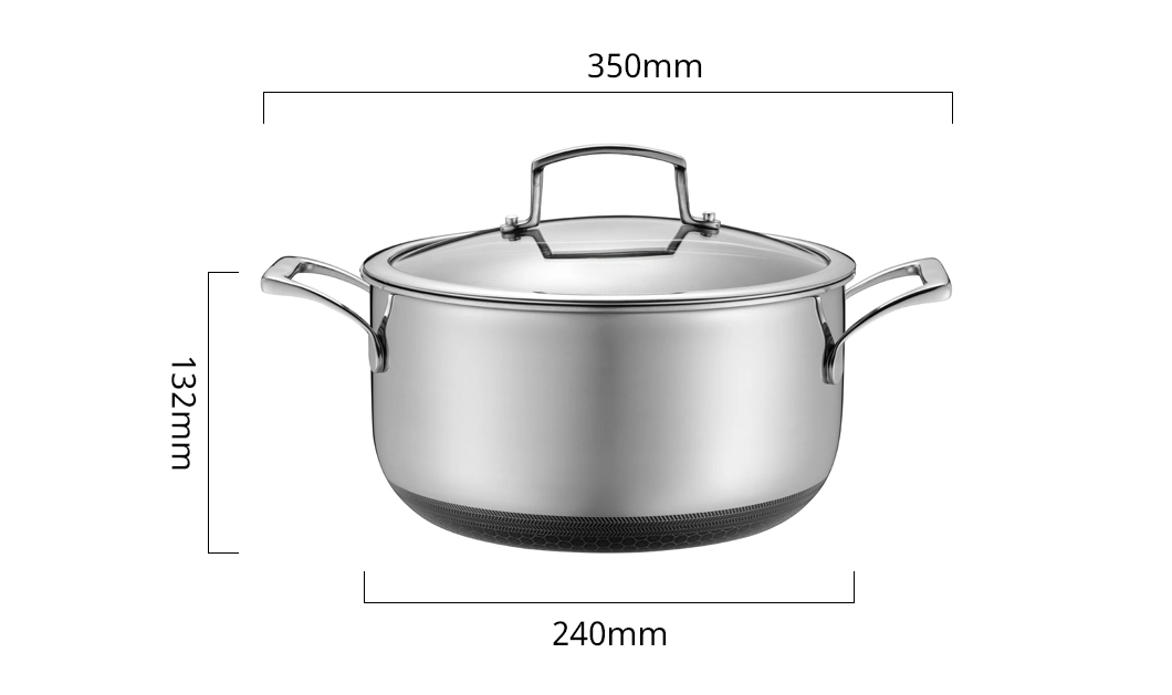 Most Popular 3PCS Pot&Wok&Frying Pan Stainless Steel Non-Stick Coating Double Layer Cookware Set