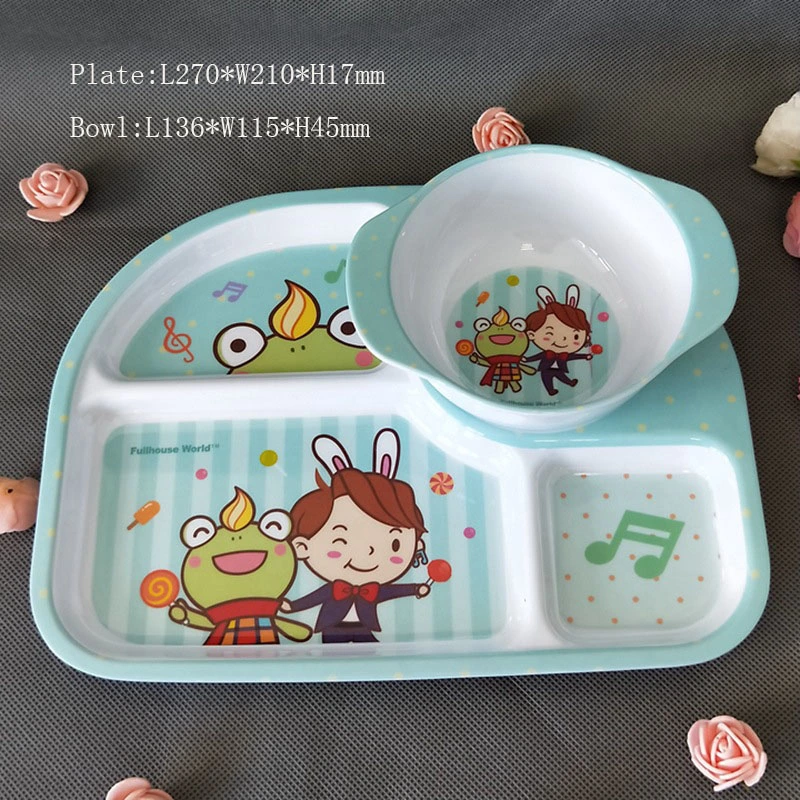 100% Melamine Children Tableware Kids Dinnerware Dinner Set