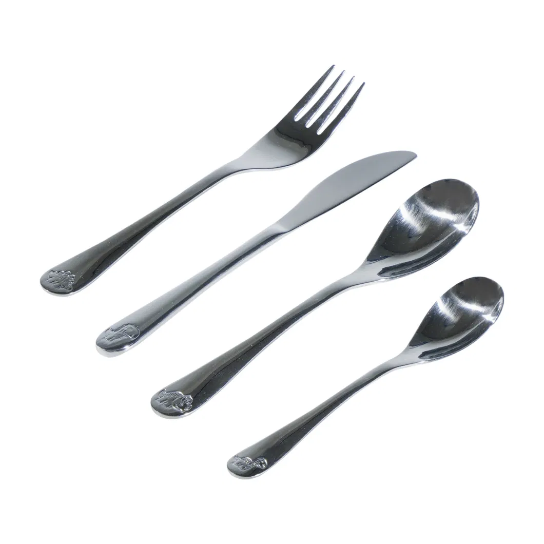 18/8 Stainless Steel Children&prime;s Tableware 4PC/Set