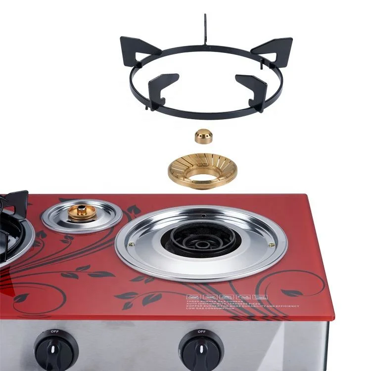 Popular Product Home Household Small Kitchen 2 Burner Glass Top Gas Stove Price