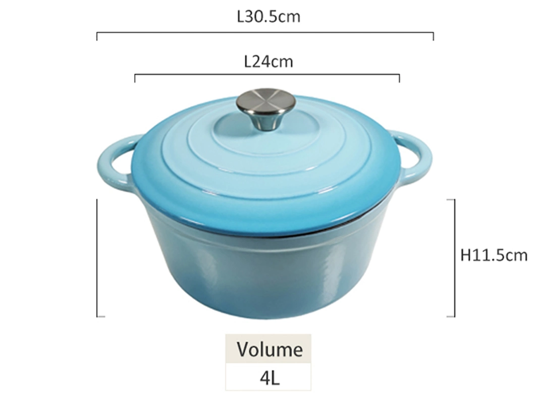 Cheap Price Customized Kitchen Cooking Cast Iron Cookware Enamel Dutch Oven Cast Iron Casserole Pot