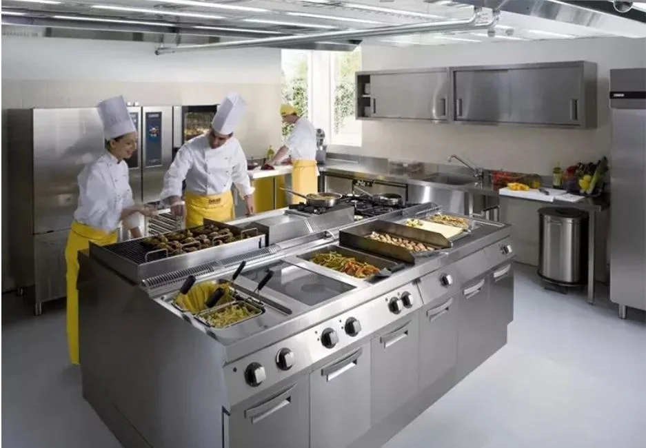 One Stop Solution Commercial Restaurant Kitchen Equipment for Cooking Refrigerating