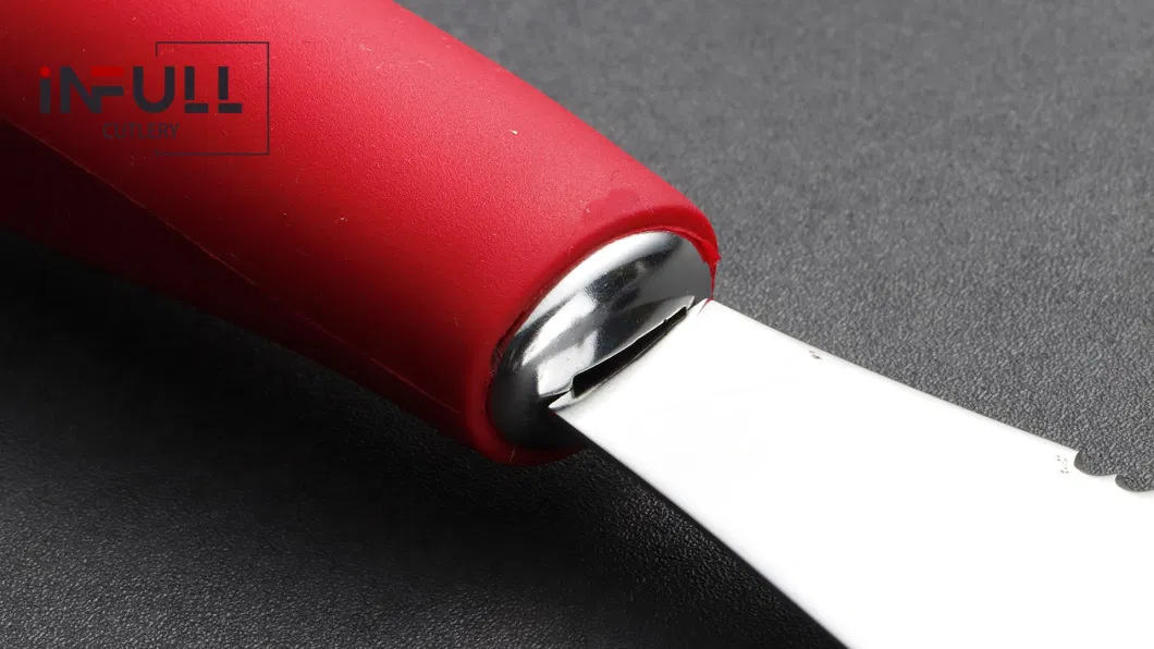 Kitchenware Stainless Steel Spreader with Red Rubber Handle Kitchen Utensils Butter Spreader for Cream Cheese Gadget