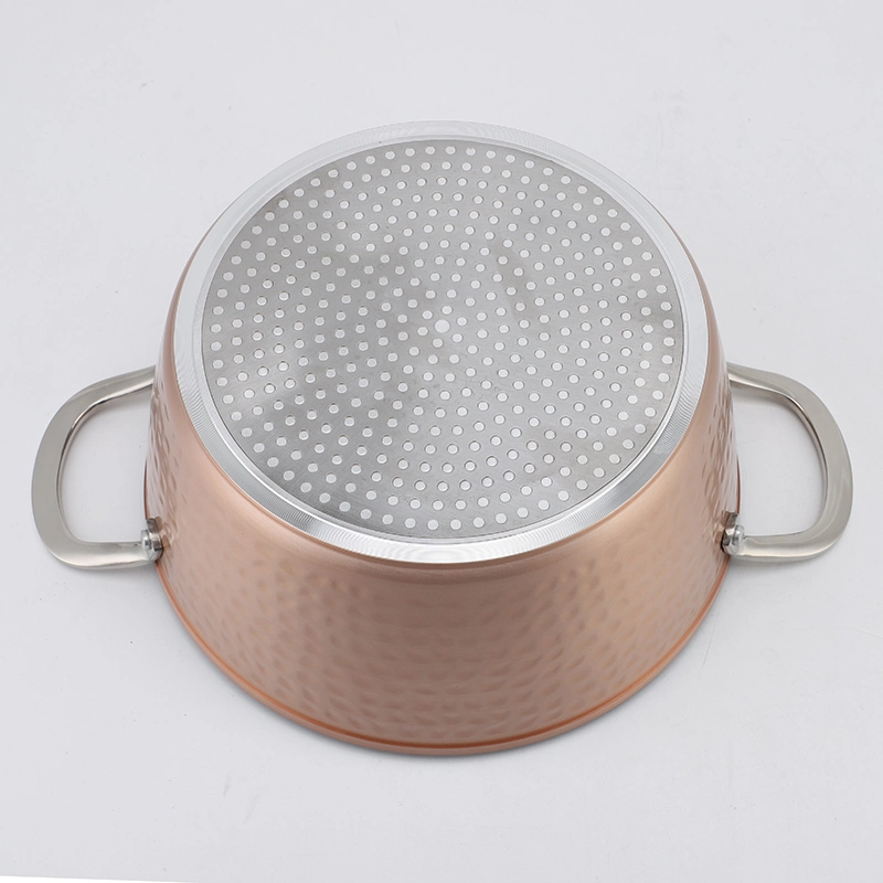 6PCS Copper Nonstick Frying Pan Saucepan Stock Pot Cooking Pots and Pans Aluminum Cookware Sets