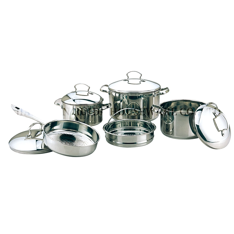 Hot Selling Kitchen Living 9 Piece Nonstick Stainless Steel Cookware