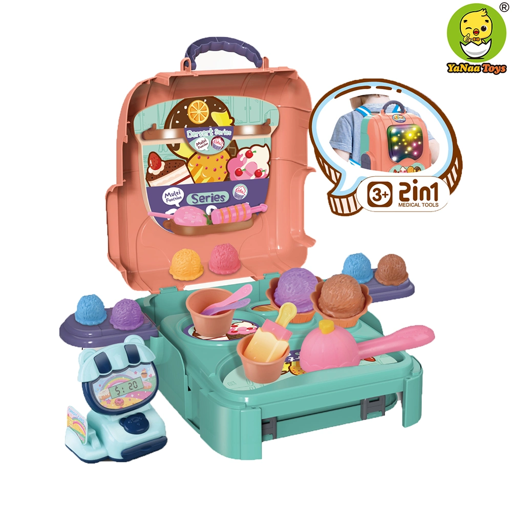 Kids Pretend Play Toy Dessert Tool Kitchen Schoolbag