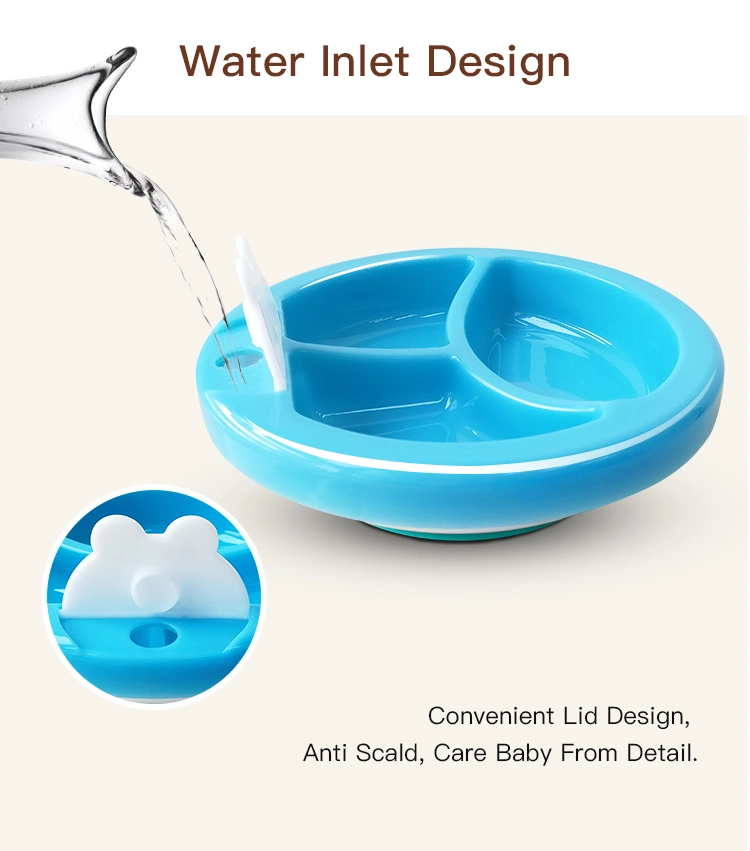 Hot Sale Temperature Sensing Baby Tableware Suction Food Feeding Warmer Bowl