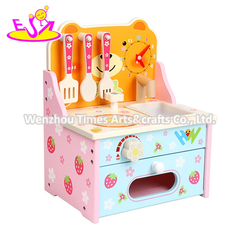 2020 Wholesale Cheap Small Wooden Toy Kitchen Set for Kids W10c524
