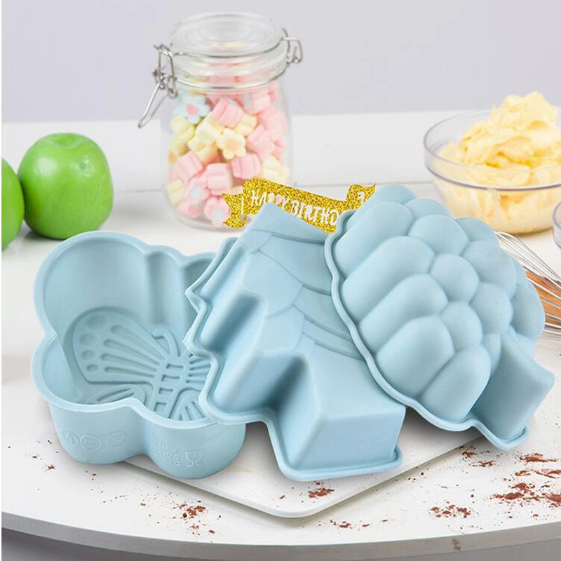 12 PCS Silicone Molders, Christmas Tree, Grapes, Butterfly Cake Molders, Non-Stick Bread Baking Pan, Homemade Cake Tools Wbb11950