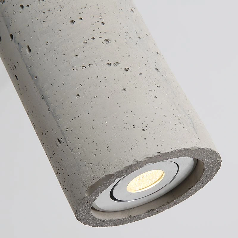 LED Smooth Concrete Pendant Light Industrial Cement Kitchen Lighiting Fixture