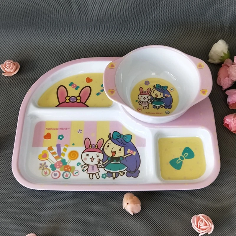 100% Melamine Children Tableware Kids Dinnerware Dinner Set