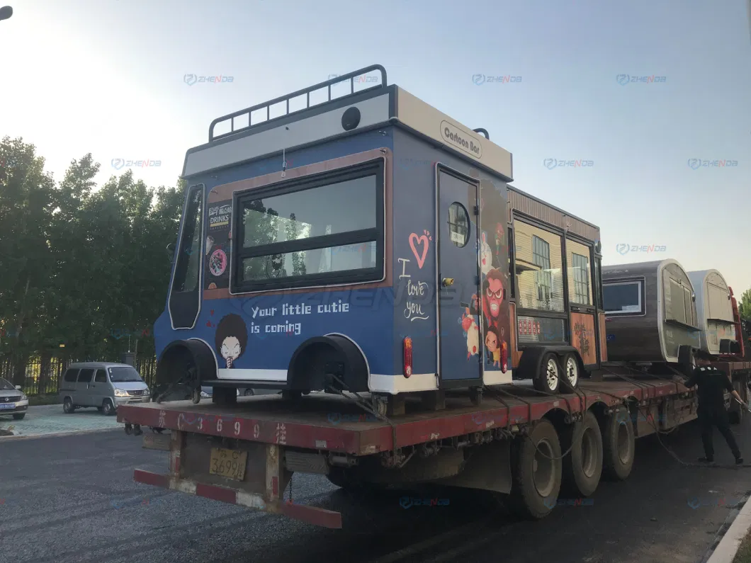 Mobile Kitchen Restaurant Unique Design Food Trailer Towable Food Cart for Sale