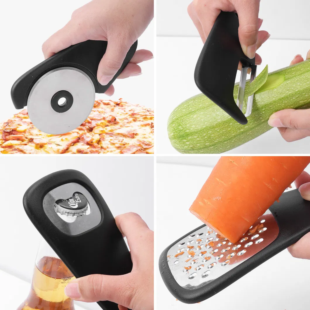 Kitchen Tools 6 Pieces Unique Kitchen Gadgets Peeler Gadgets Pizza Cutter Vegetable Grater Herb Leaf Stripping Tool