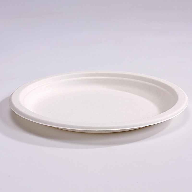 Customized Green Disposable Sugarcane Tableware Compostable Bio Degradable Bagasse Paper Plate