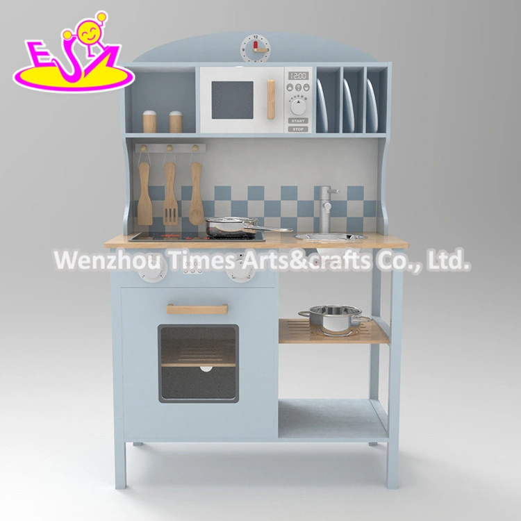 New Arrival Children Wooden Toy Kitchen Play Set with Accessories W10c545