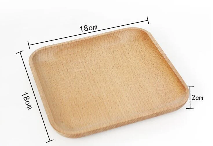 Handmade Natural Wood Cutlery Tableware Wood Plate Tableware