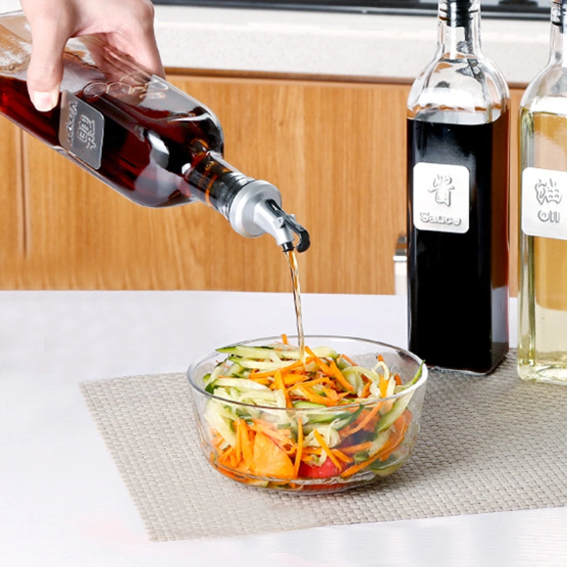 Square Kitchen Utensils Sauce Oil Glass Bottle Glass Dispenser for Kitchen Using