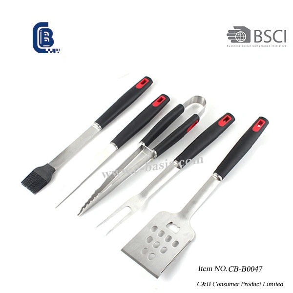 4PCS Stainless Steel Heavy Duty Outdoor Camping Barbecue BBQ Tools Set, Backyard Grilling Cooking Tool Set 6