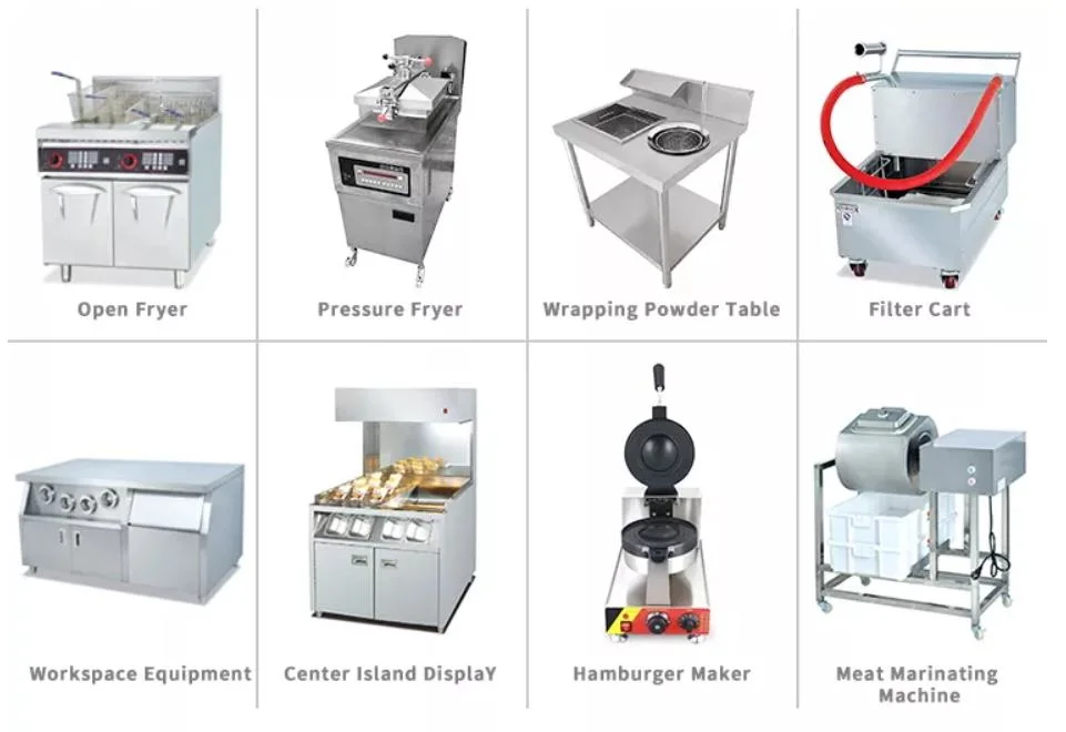 One Stop Solution Commercial Restaurant Kitchen Equipment for Cooking Refrigerating