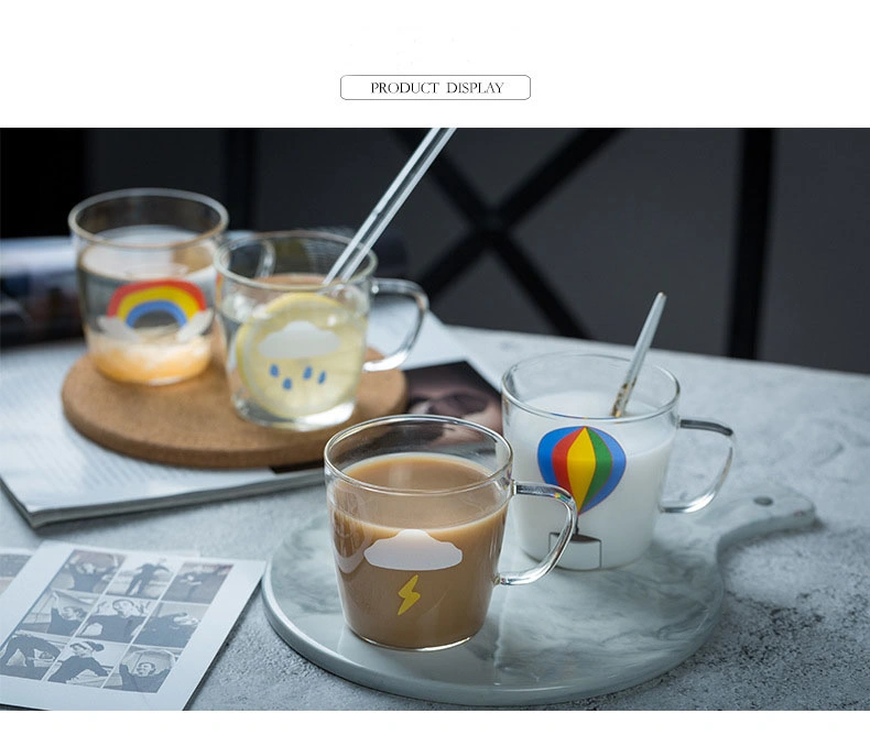 280ml Wholesale Cute Cup Milk Coffee Glass Mug