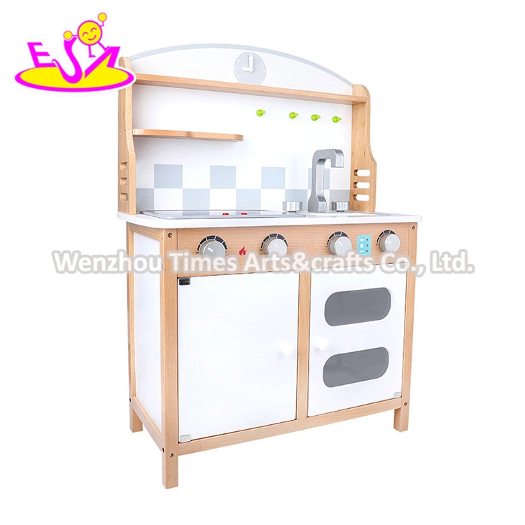 2020 Most Popular Pink Wooden Girls Toy Kitchen for Pretend W10c502