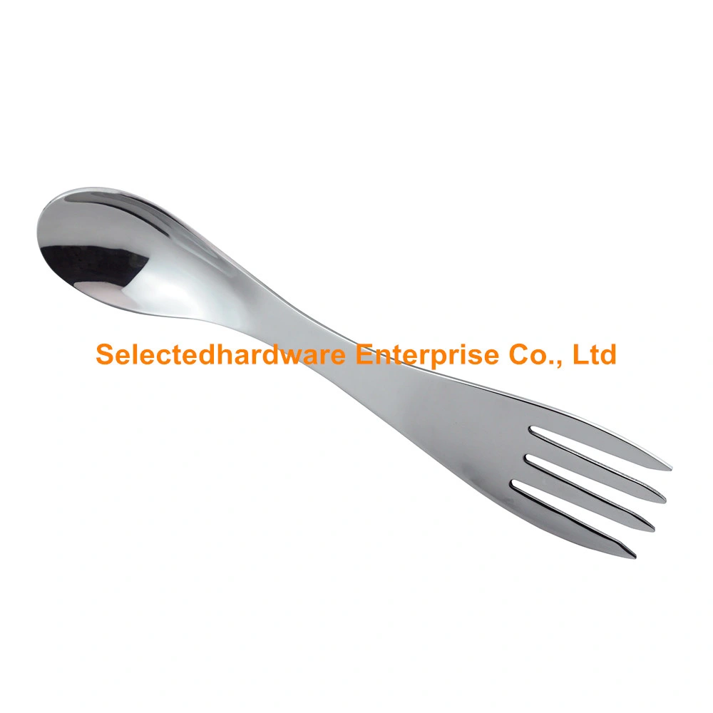 2 in 1 Fork and Spoon Combo Stainless Steel Camping Utensil