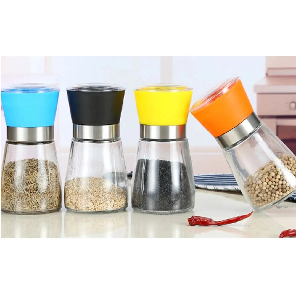 Pepper Grinder Glass Manual Salt and Pepper Mill Grinder Spice Shakers Kitchen Tools Accessories