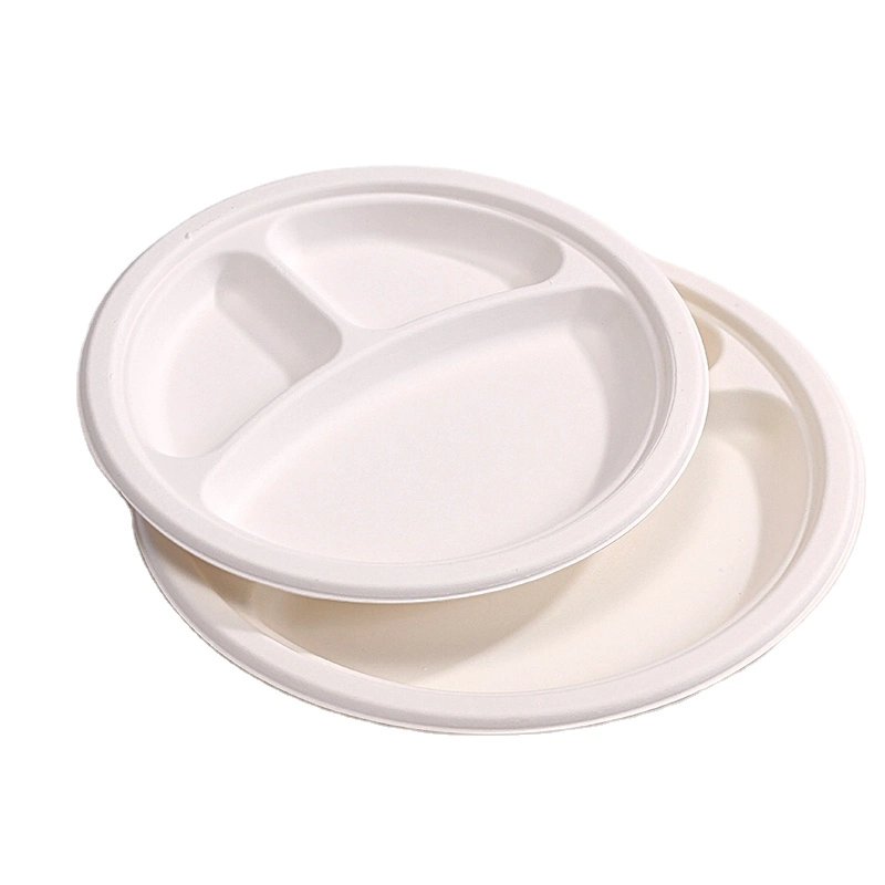 Customized Green Disposable Sugarcane Tableware Compostable Bio Degradable Bagasse Paper Plate