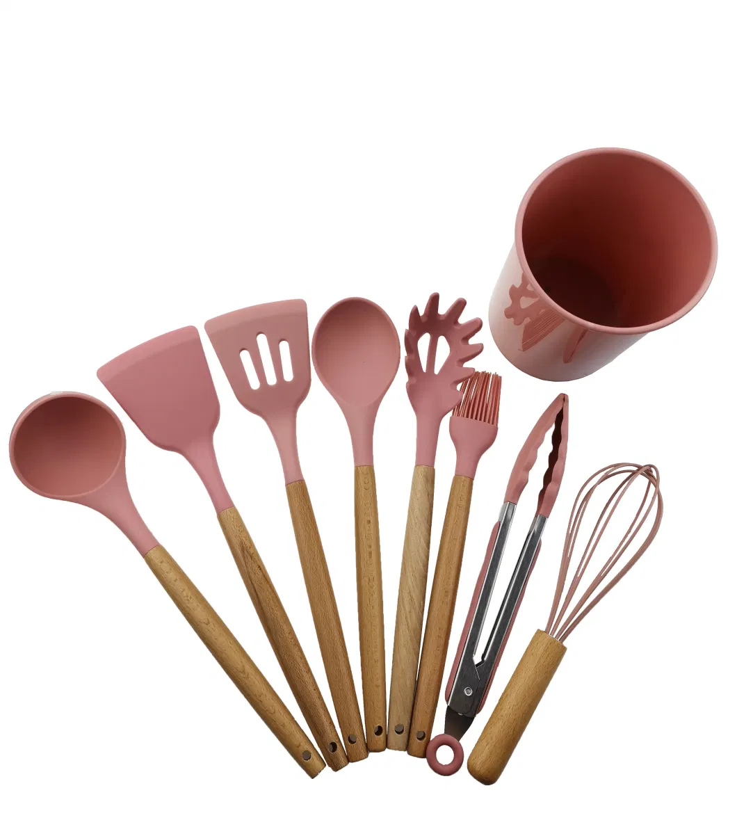 Yangjiang Hot Sell Cookware Kitchen Tools 12 PCS Silicone Nylon Kitchenware