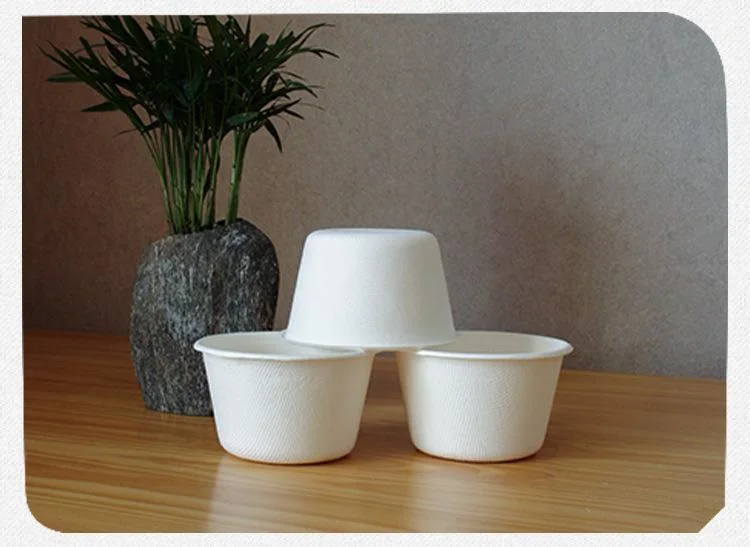 Eco-Friendly Wholesale Take-out Small Cup 4 Oz Bagasse Cup Biodegradable Tableware