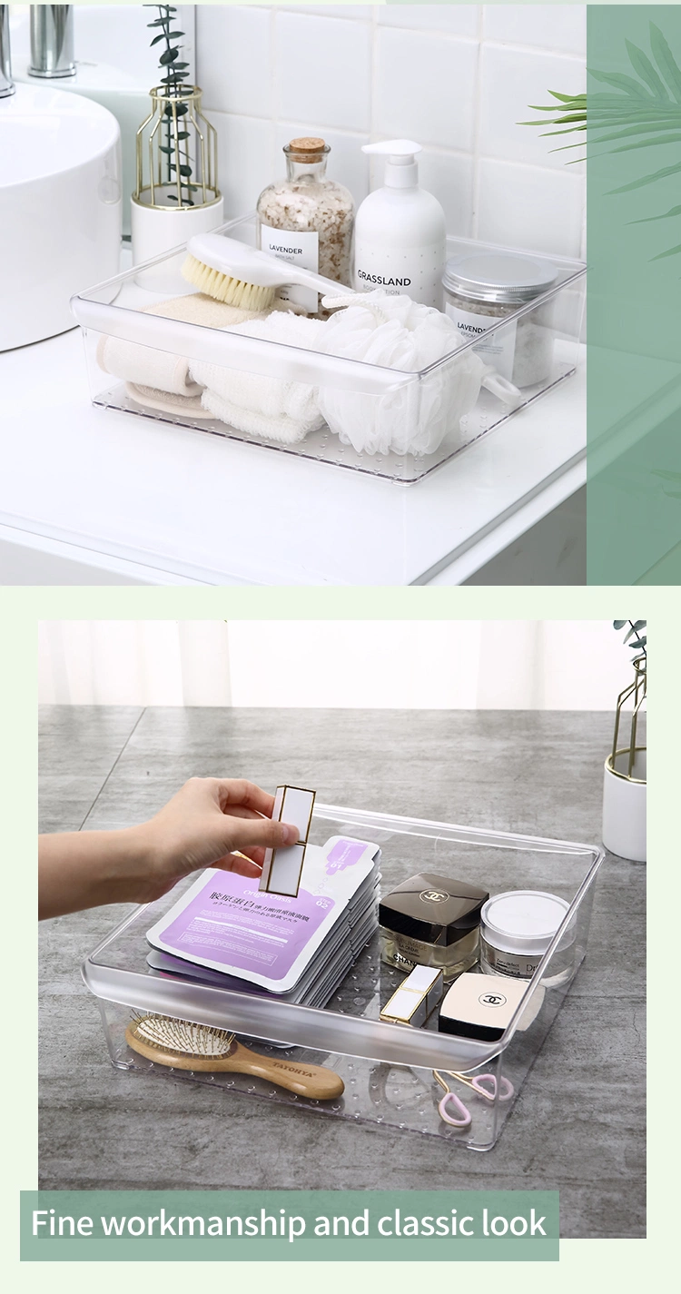 Durable in-House Freezer Safe White Plastic Kitchen Fridge Food Fruit Storage Organizer Bin