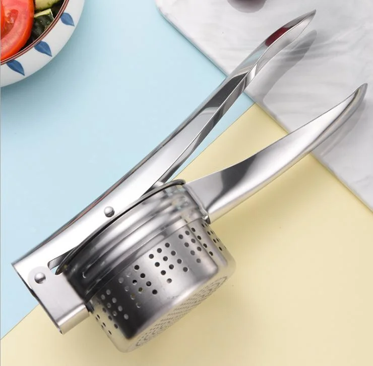 Stainless Steel Lemon Garlic Fruit Vegetable Squeezer Mill Manual Juicer Mashed Potato Kitchen Tool