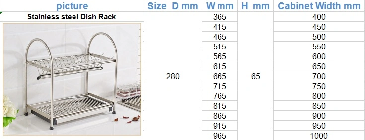 201/304 Stainless Steel Kitchenware Dish Rank with Double Layers