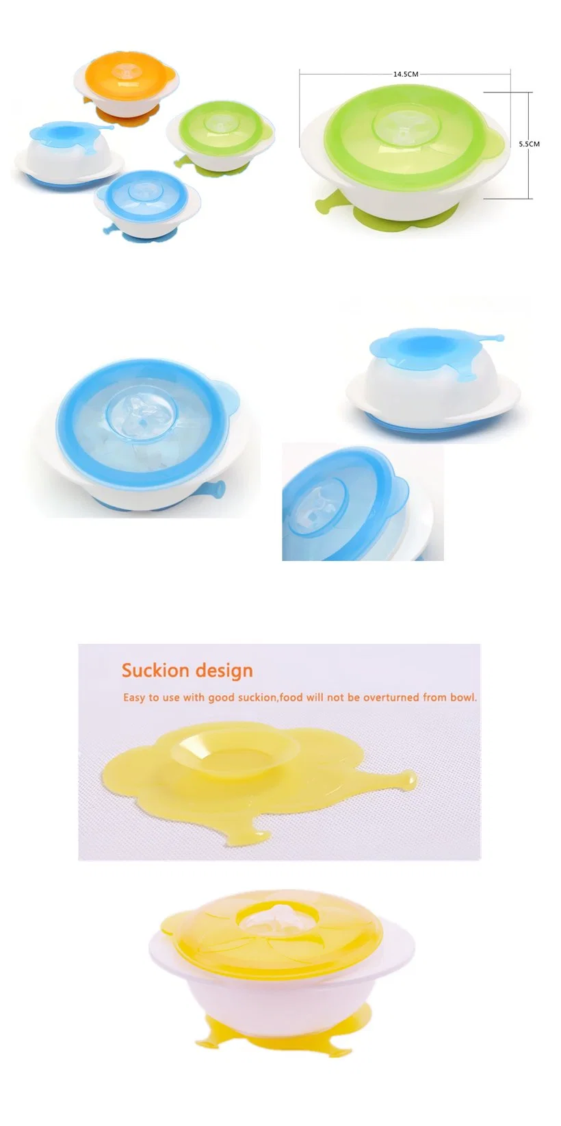 Best Baby Feeding Suction Scoop Bowl with Double-Sided Sucker