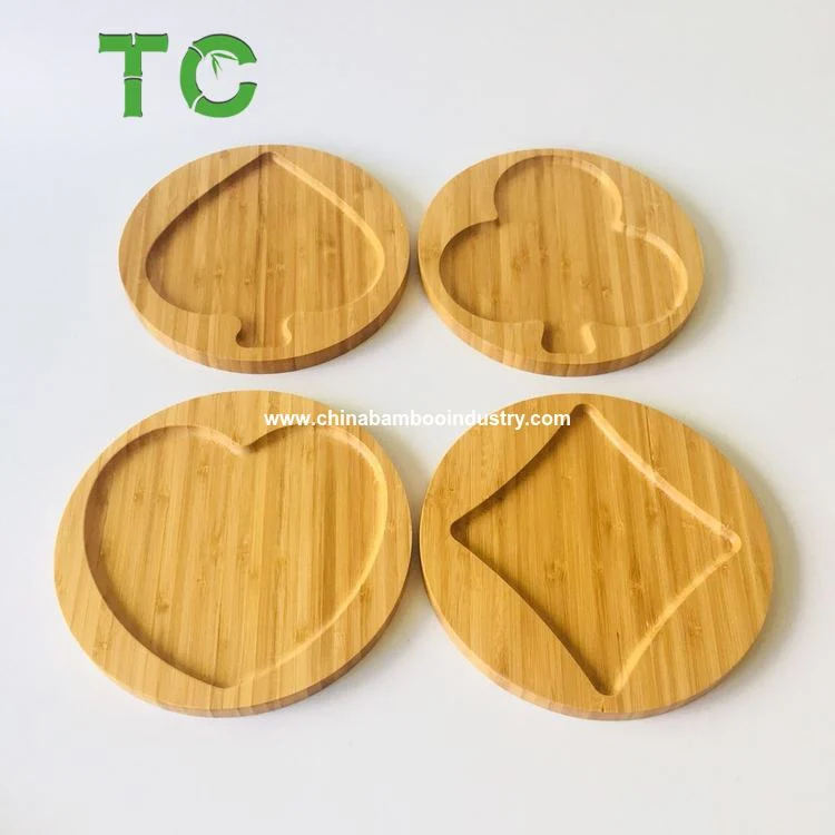 Customized Wholesale Bamboo Plate Eco-Friendly Plate Cake Plate Dinner Serving Plate Wood Tableware